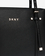 Bolso DKNY mano saffiano negro aplicaciones doradas